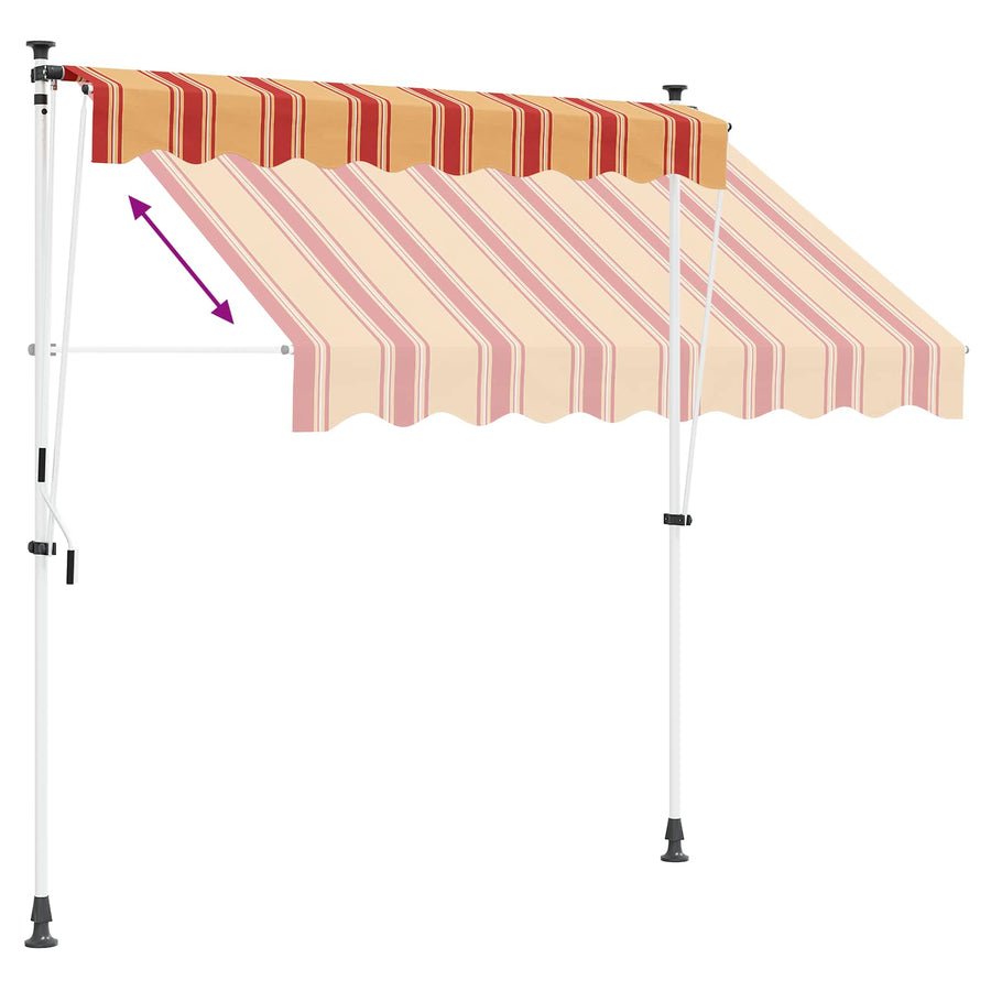 Handmatig uitschuifbare luifel Multikleur 250 x 115 x 300 cm