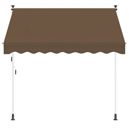 Handmatig uitschuifbare luifel Taupe 100 cm