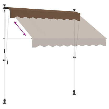 Handmatig uitschuifbare luifel Taupe 100 cm