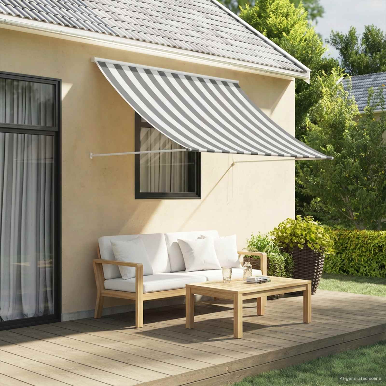 Markies Antraciet en Wit 200 x 150 cm