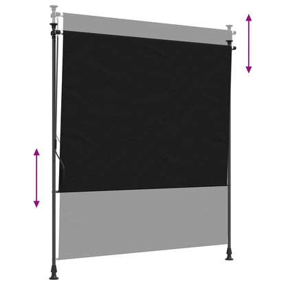 Buiten Rolgordijn Zwart 200 x 270 cm
