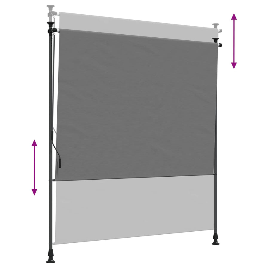 Buiten Rolgordijn Lichtgrijs 100 x 270 cm