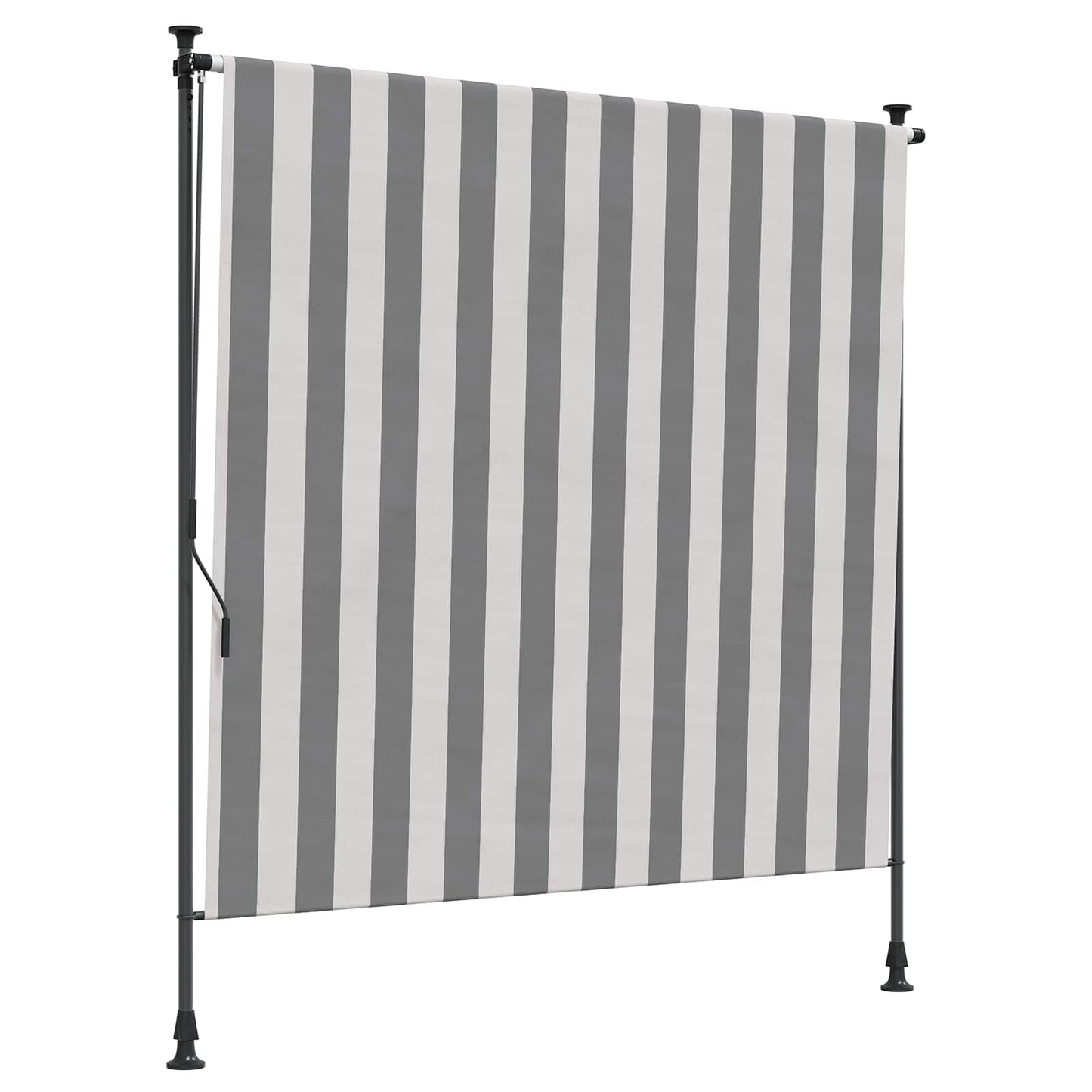 Buiten Rolgordijn Antraciet en Wit 100 x 270 cm