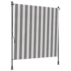 Outdoor Roller Blind Anthracite and White 120 x 270 cm
