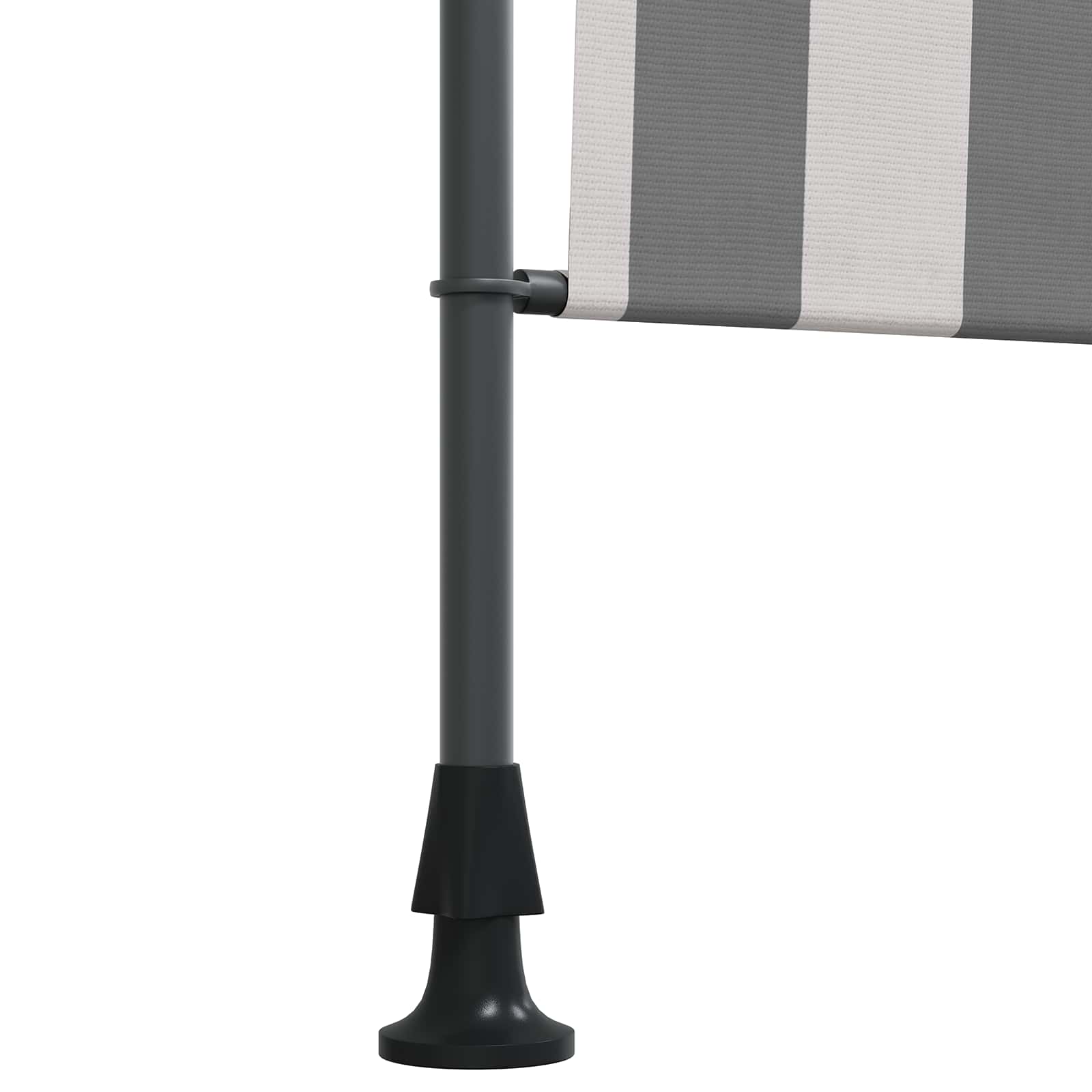 Buiten Rolgordijn Antraciet en Wit 150 x 270 cm