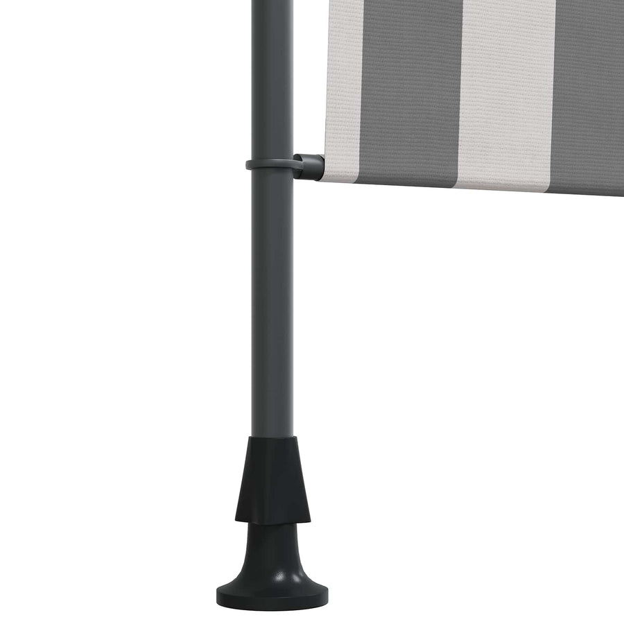 Buiten Rolgordijn Antraciet en Wit 150 x 270 cm