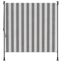 Buiten Rolgordijn Antraciet en Wit 200 x 270 cm