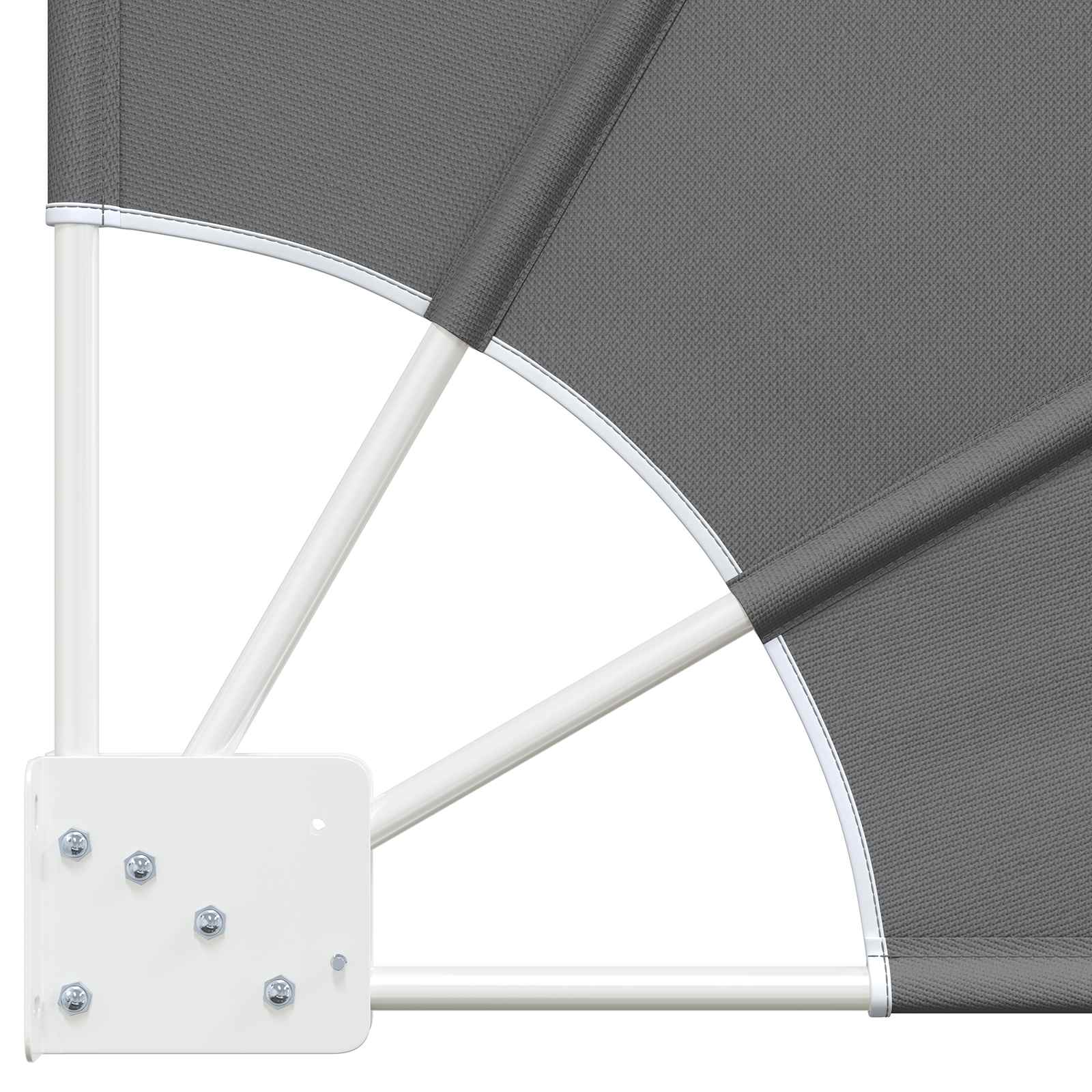 Balkon Privacy Scherm 140 x 140 cm Polyester Lichtgrijs