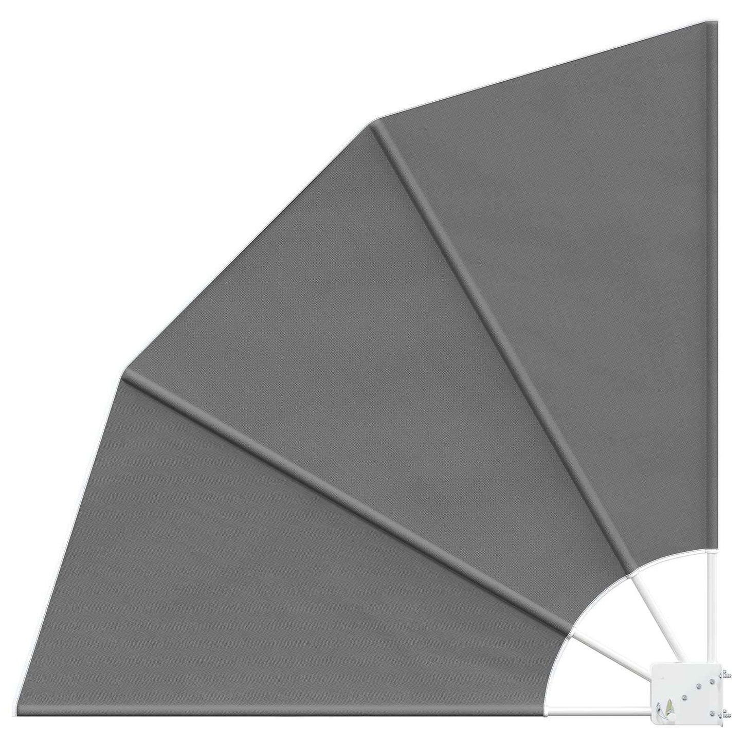 Balkon Privacy Scherm 140 x 140 cm Polyester Lichtgrijs