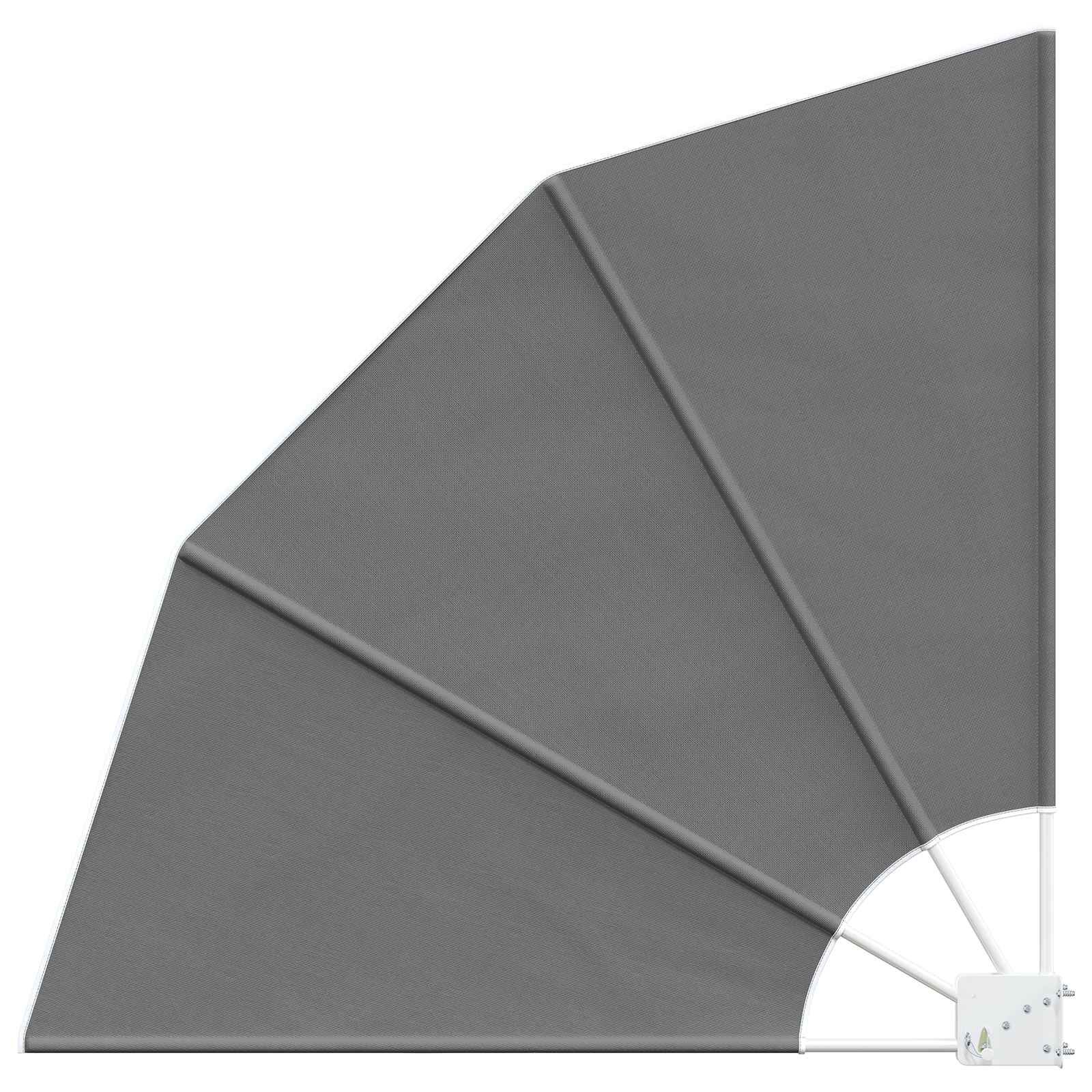 Balkon Privacy Scherm 140 x 140 cm Polyester Lichtgrijs