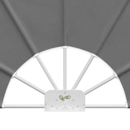 Balkon Privacy Scherm Ø 320 cm Polyester Lichtgrijs
