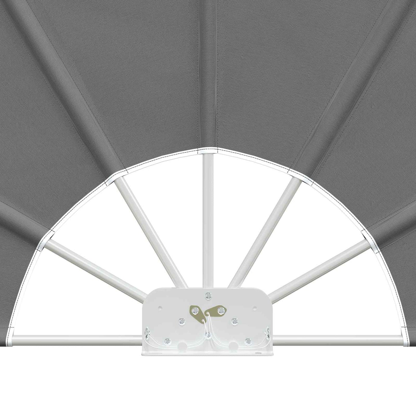 Balkon Privacy Scherm Ø 400 cm Polyester Lichtgrijs