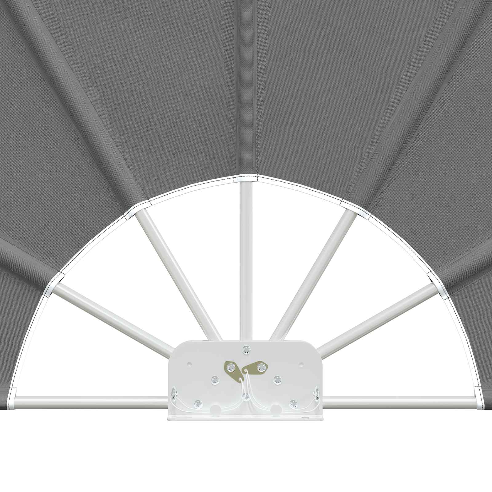 Balkon Privacy Scherm Ø 400 cm Polyester Lichtgrijs