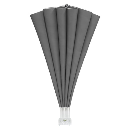 Balkon Privacy Scherm Ø 400 cm Polyester Lichtgrijs
