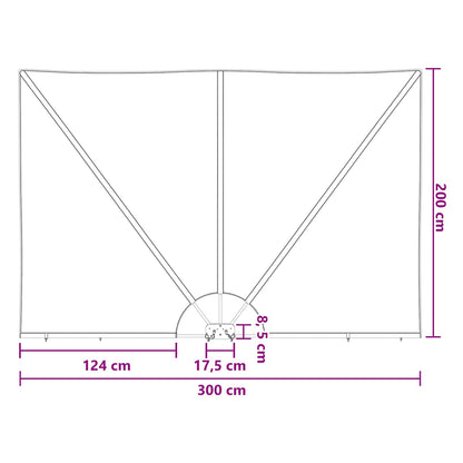 Balkon Privacy Scherm 200 x 300 cm Polyester Rechthoekig