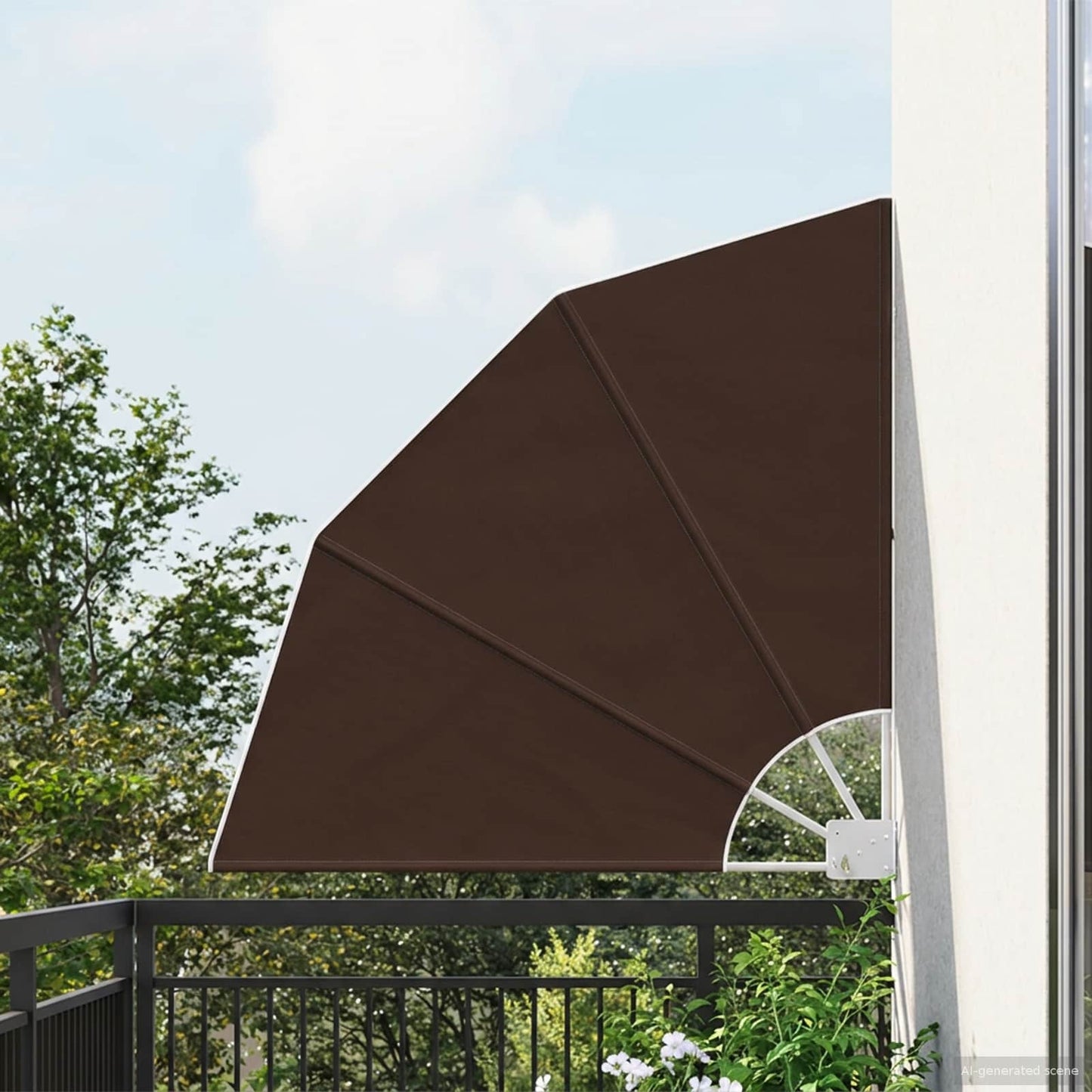 Balkon Privacy Scherm 115 x 115 cm Polyester Bruin