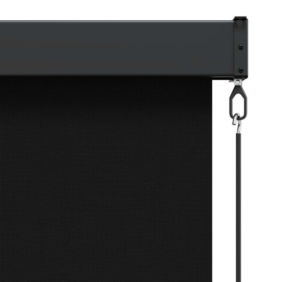Rolgordijn Zwart 60 x 250 cm Stof en Aluminium
