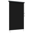 Rolgordijn 60x250 cm zwart stof aluminium