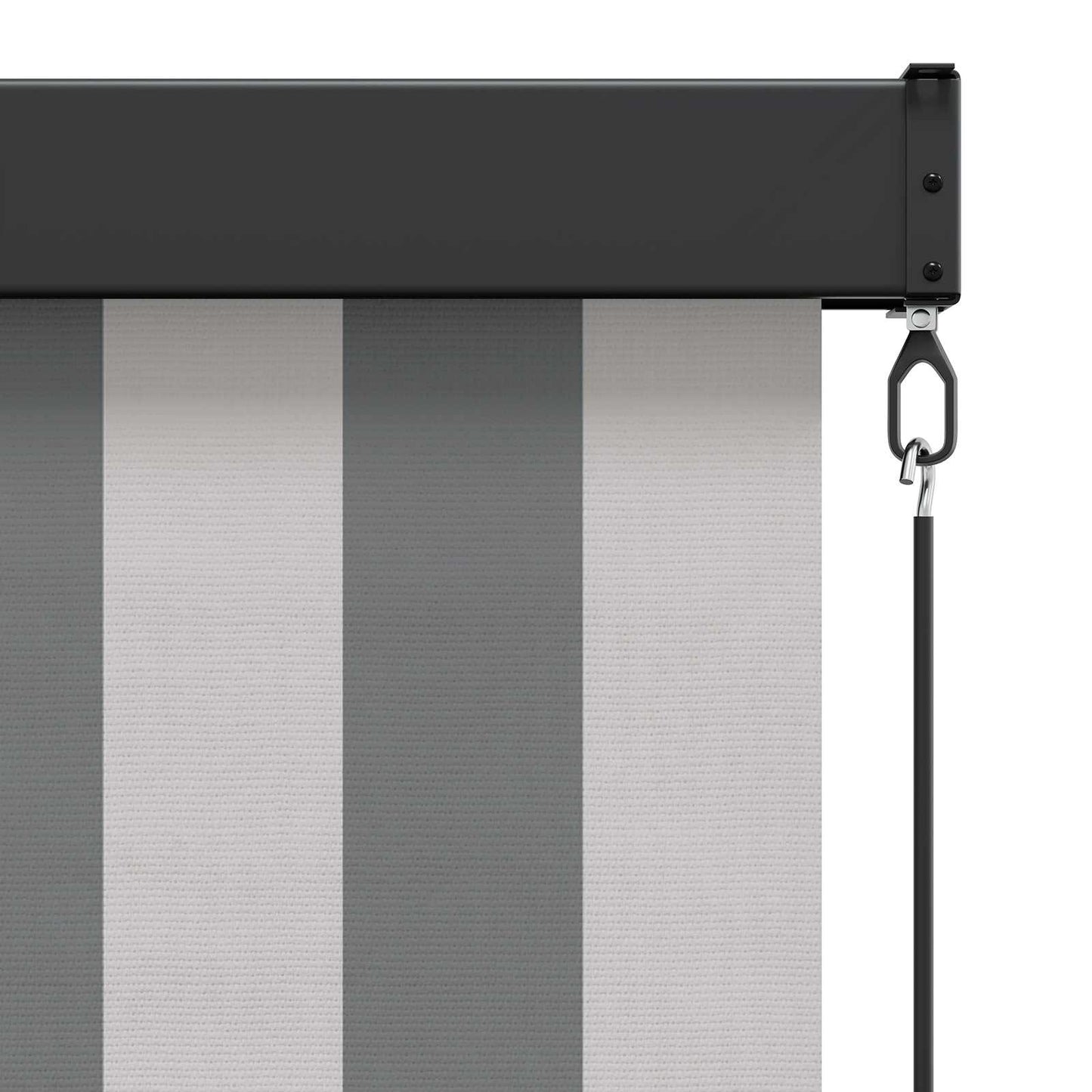 Rolgordijn Antraciet en Wit 60 x 250 cm Stof en Aluminium