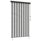 Rolgordijn antraciet wit 60x250 cm