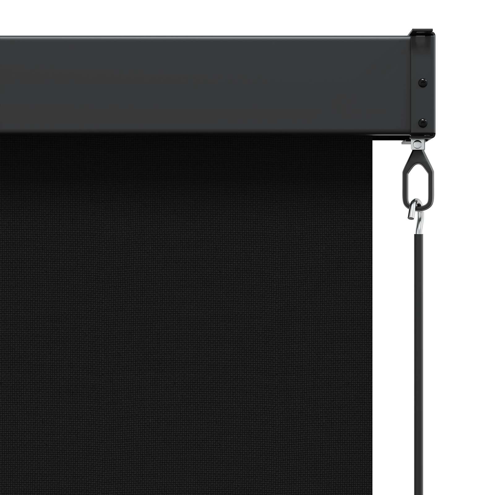 Rolgordijn Zwart 100 x 250 cm Stof en Aluminium