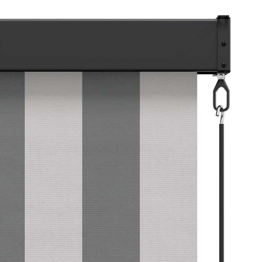 Rolgordijn Antraciet en Wit 100 x 250 cm Stof en Aluminium
