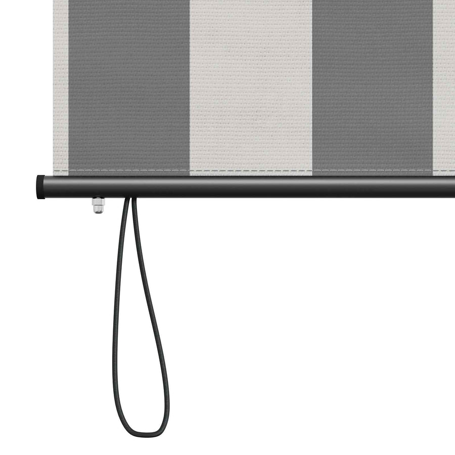 Rolgordijn Antraciet en Wit 100 x 250 cm Stof en Aluminium