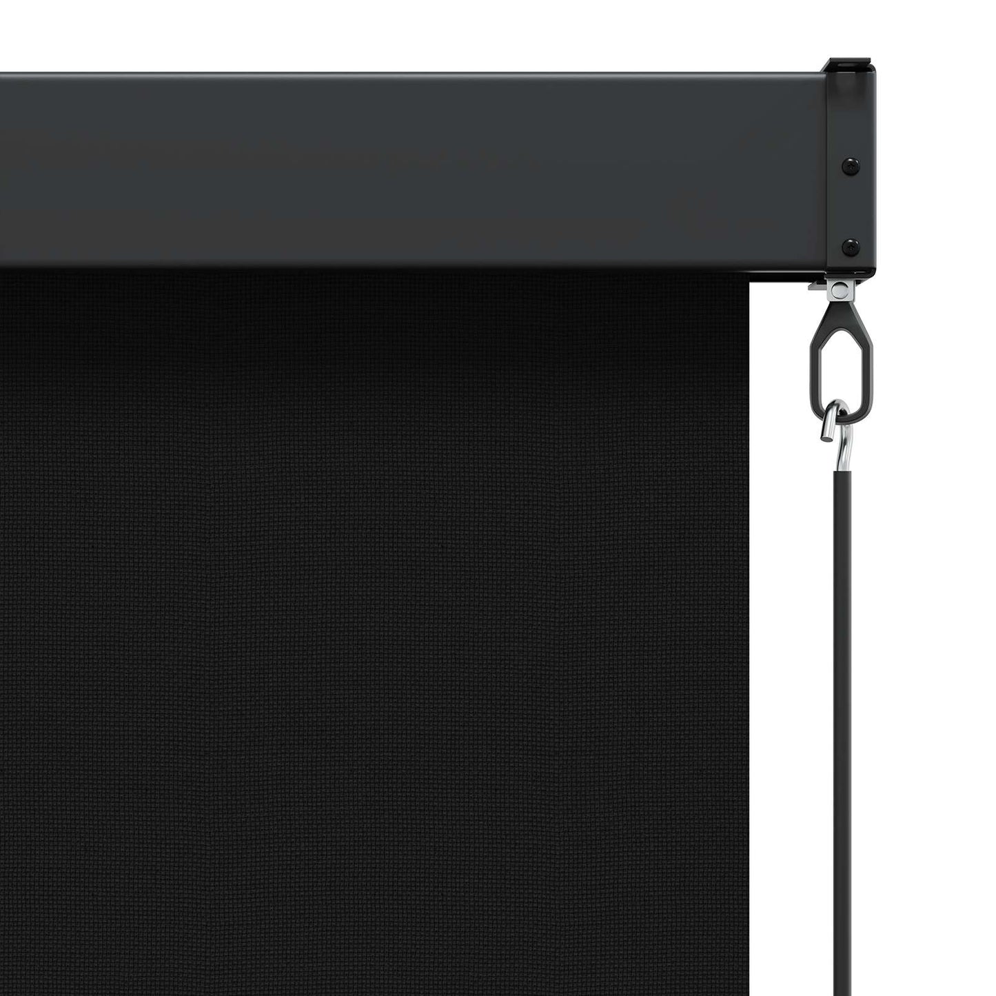 Rolgordijn Zwart 120 x 250 cm Stof en Aluminium