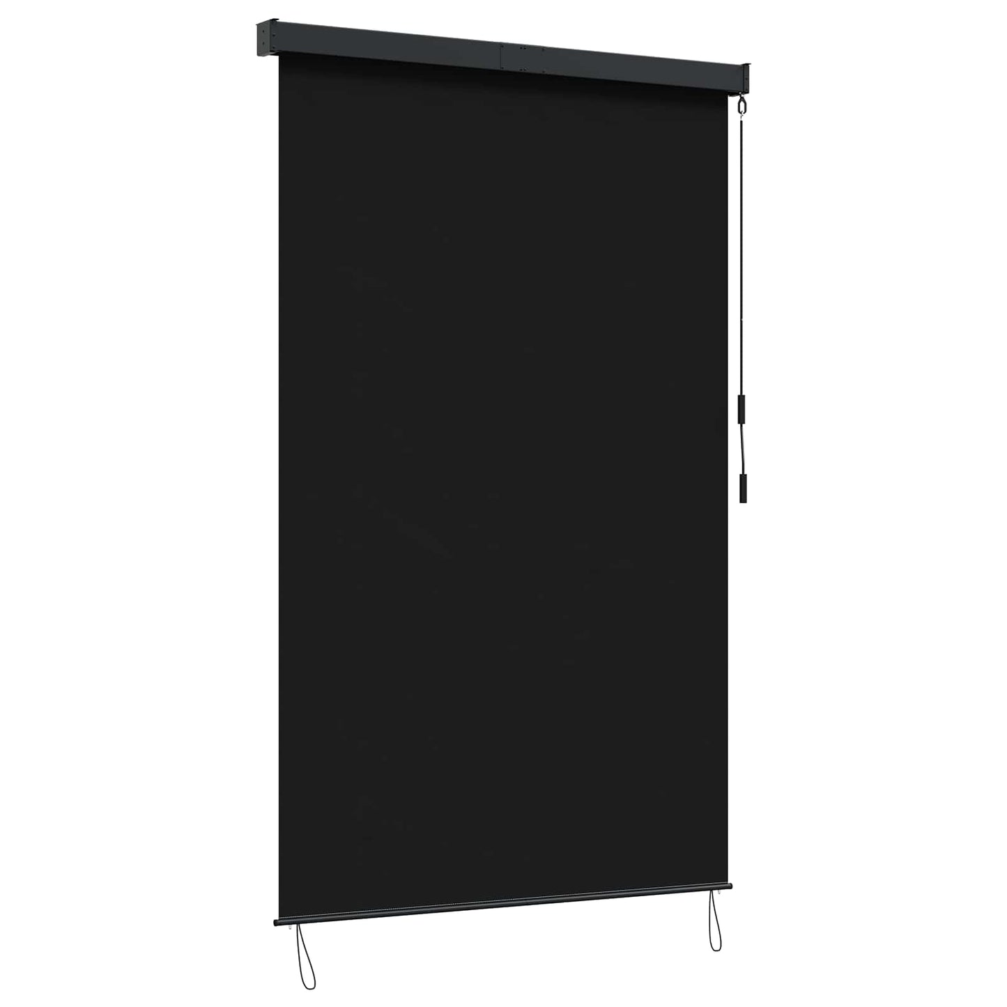 Rolgordijn Zwart 120 x 250 cm Stof en Aluminium