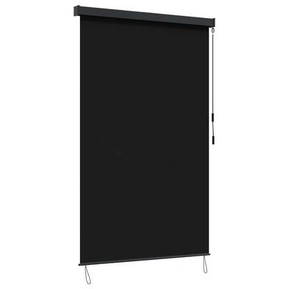 Rolgordijn Zwart 120 x 250 cm Stof en Aluminium