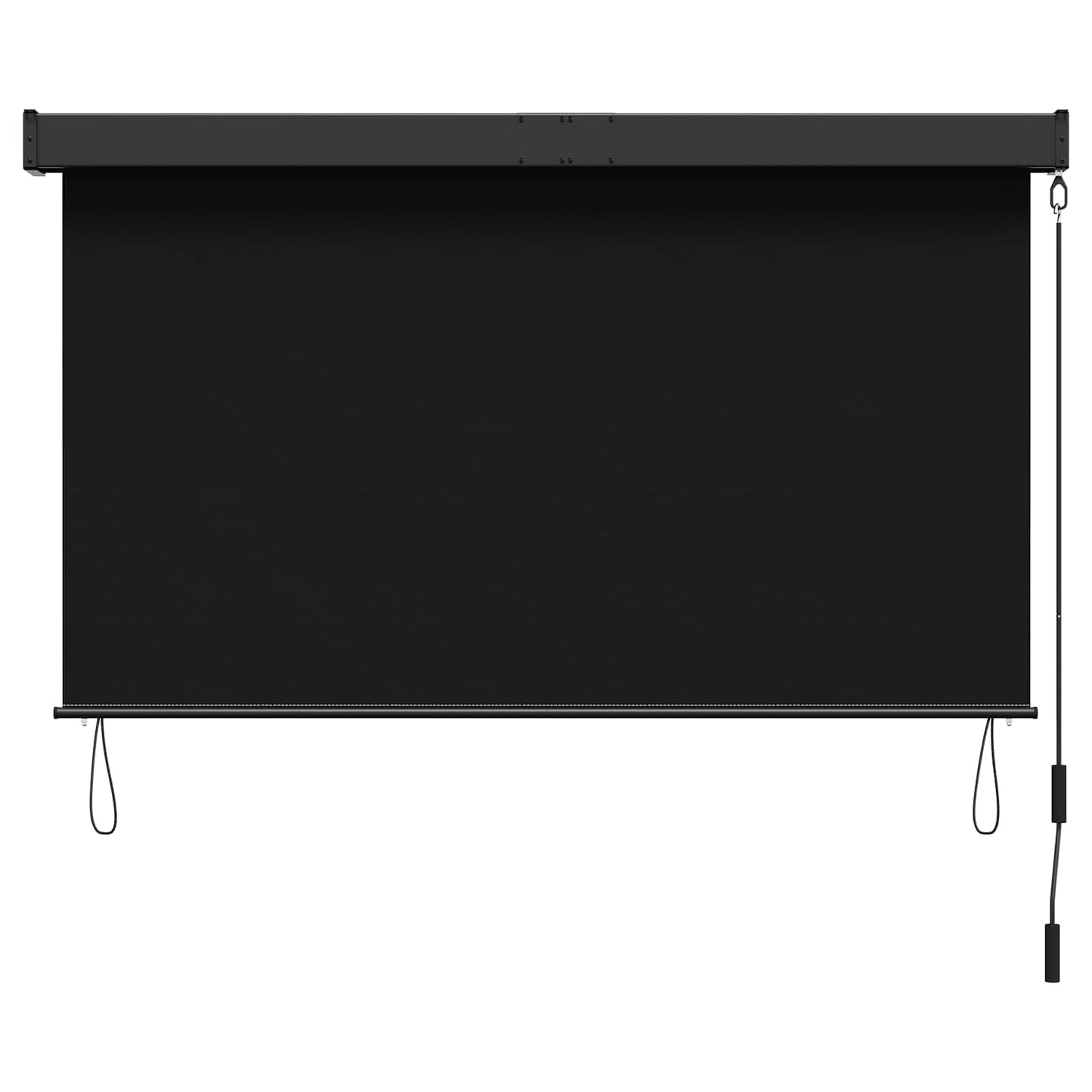 Rolgordijn Zwart 120 x 250 cm Stof en Aluminium