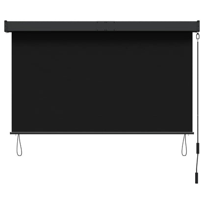 Rolgordijn Zwart 120 x 250 cm Stof en Aluminium