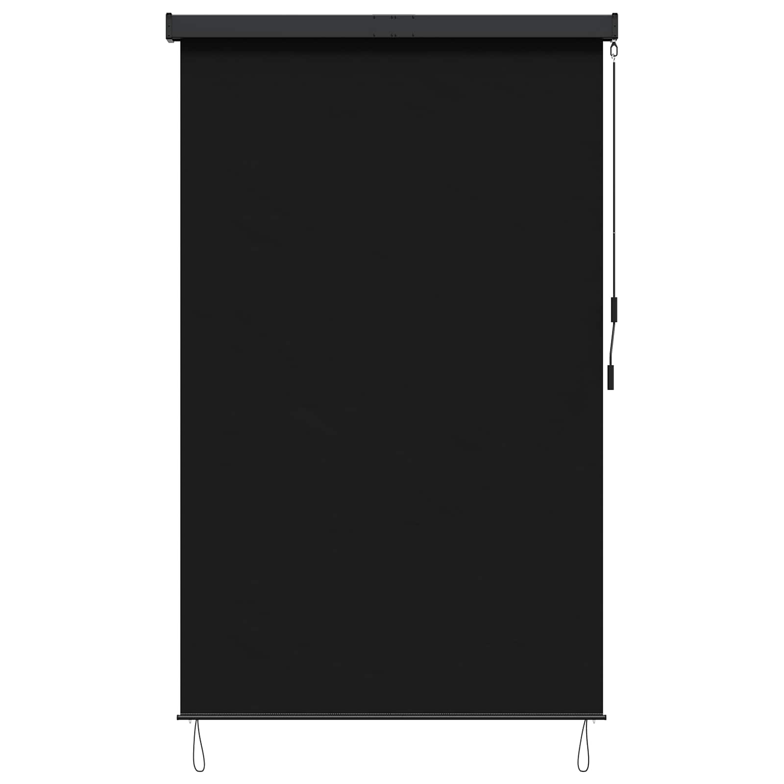 Rolgordijn Zwart 120 x 250 cm Stof en Aluminium