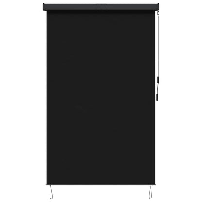 Rolgordijn Zwart 120 x 250 cm Stof en Aluminium
