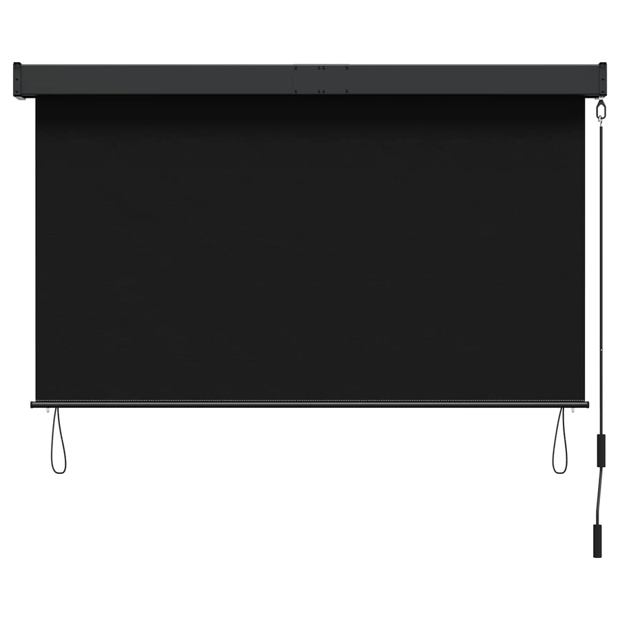 Rolgordijn Zwart 140 x 250 cm Stof en Aluminium