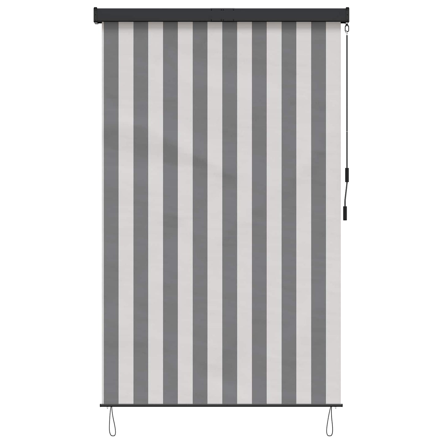 Rolgordijn Antraciet en Wit 140 x 250 cm Stof en Aluminium