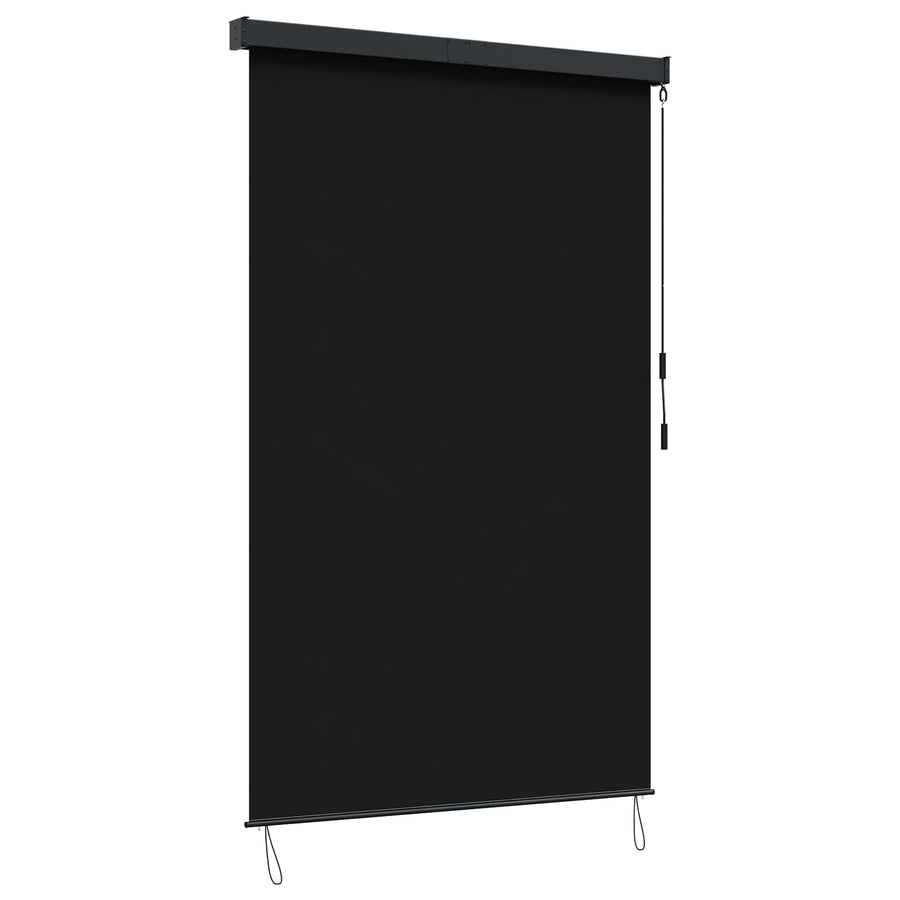 Rolgordijn Zwart 160 x 250 cm Stof en Aluminium