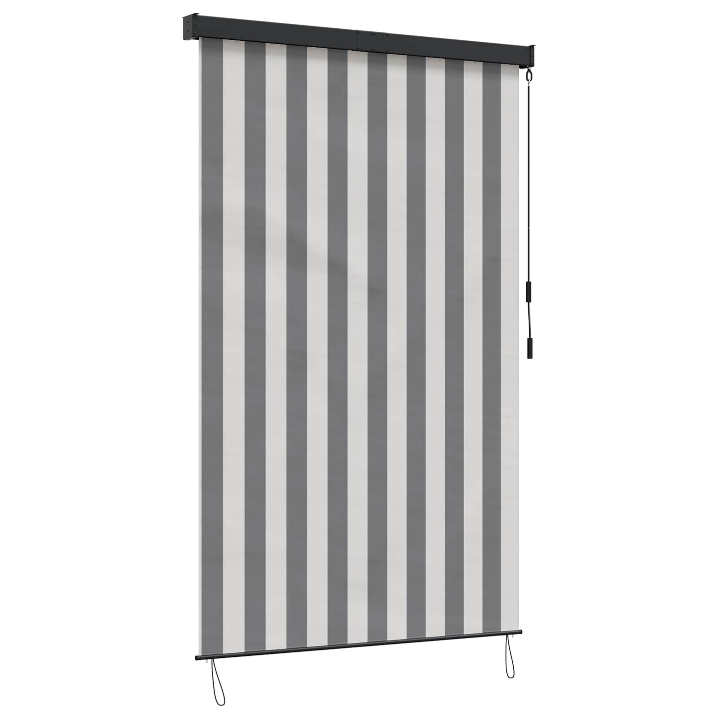 Rolgordijn Antraciet en Wit 180 x 250 cm Stof en Aluminium