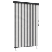 Rolgordijn 180x250 cm antraciet wit stof aluminium