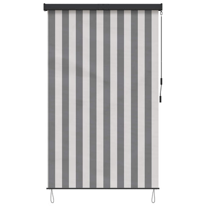 Rolgordijn Antraciet en Wit 180 x 250 cm Stof en Aluminium