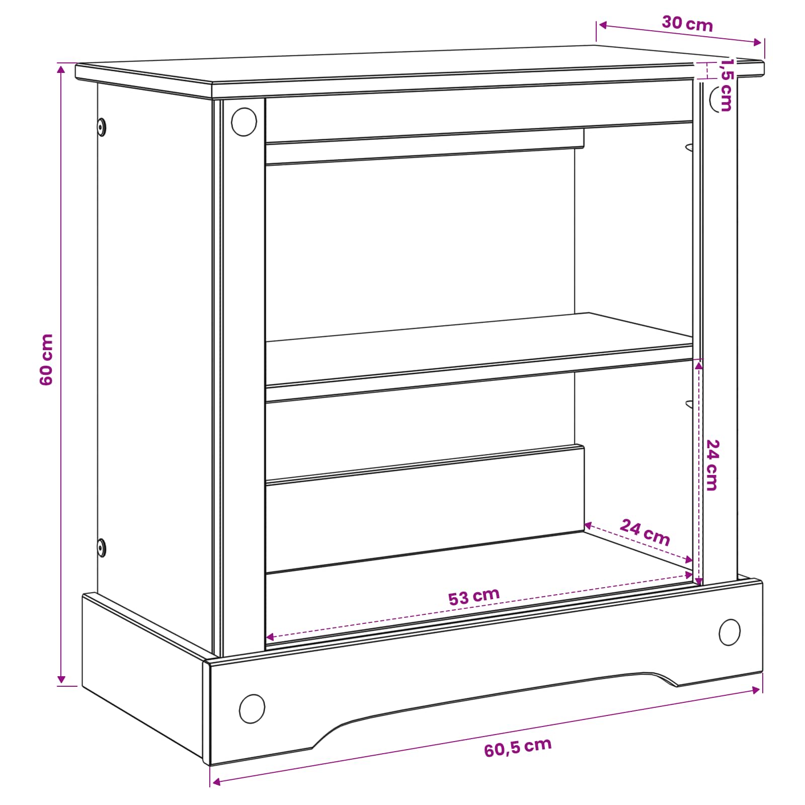 Aquarium Stand CORONA Bruin 60,5 x 30 x 60 cm 150 kg