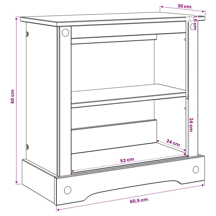 Aquarium Stand CORONA Bruin 60,5 x 30 x 60 cm 150 kg