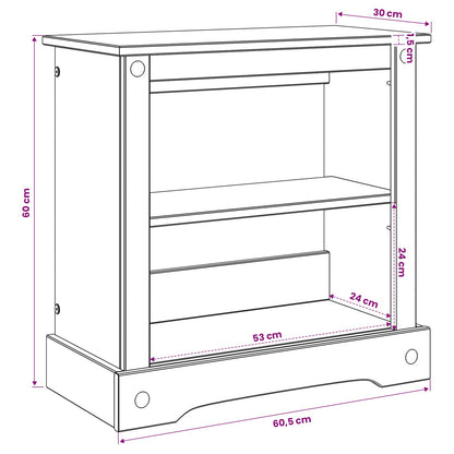Aquarium Stand CORONA Wit en Bruin 60,5 x 30 x 60 cm 150 kg