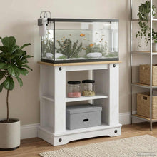 Aquarium Stand CORONA Wit en Bruin 60 x 30 x 60 cm 150 kg