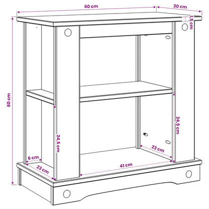 Aquarium Stand CORONA Wit en Bruin 60 x 30 x 60 cm 150 kg