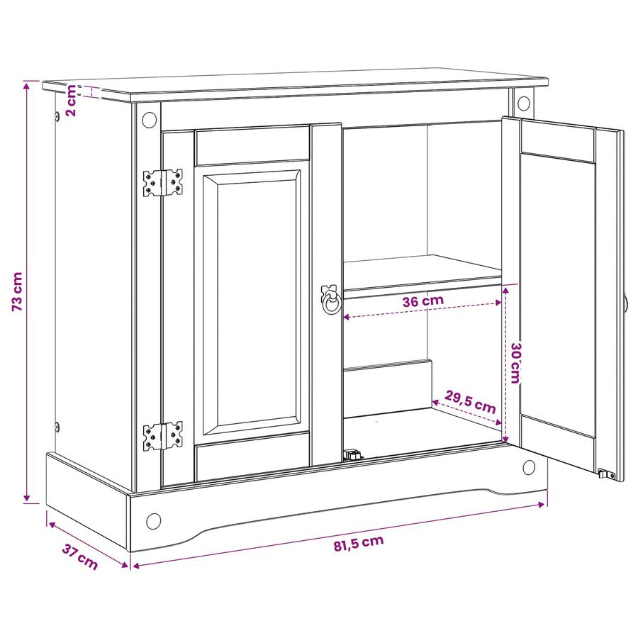 Aquarium Stand CORONA Bruin 81,5 x 37 x 73 cm 250 kg