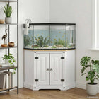 Aquariummeubel wit 70x70x73 cm massief grenenhout