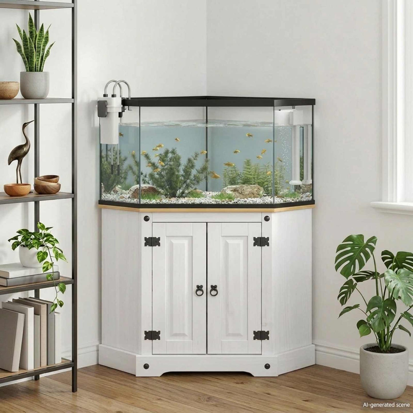 Aquarium Stand CORONA Wit 70 x 70 x 73 cm 300 kg