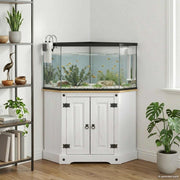 Aquariummeubel wit 70x70x73 cm massief grenenhout