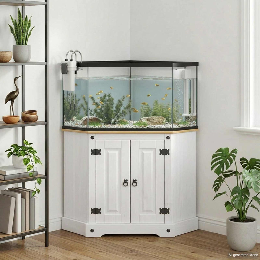 Aquarium Stand CORONA Wit 70 x 70 x 73 cm 300 kg